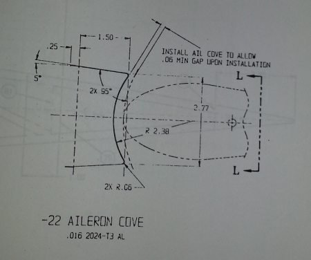 Cove and Aileron Dimensions
